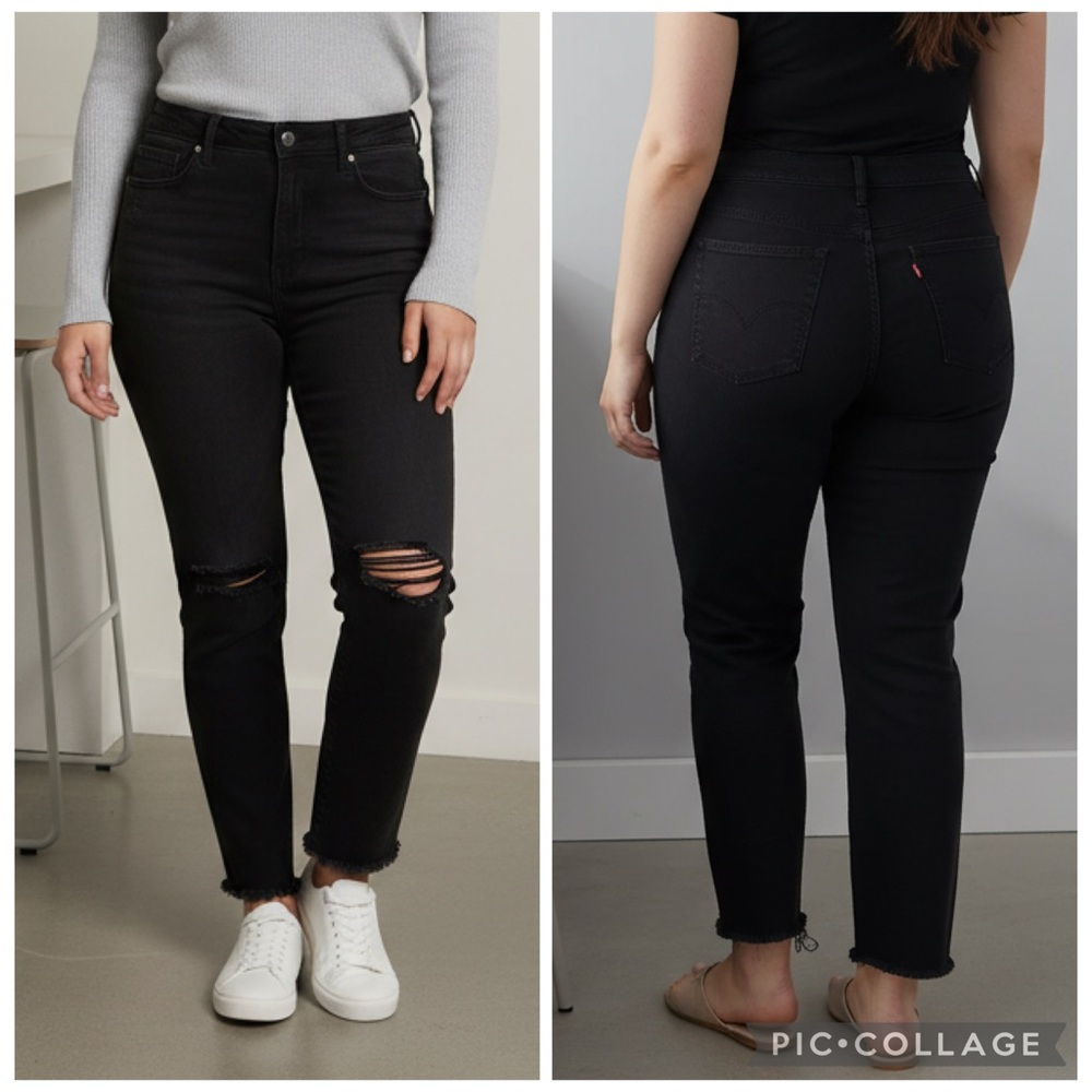 Levi’s wedgie skinny jeans black, button fly